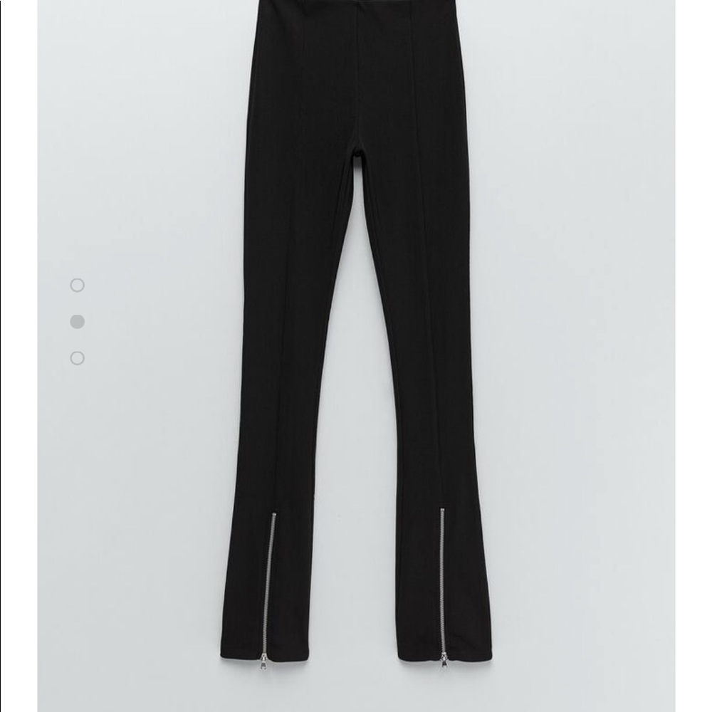 NWT Zara front zip skinny leggings